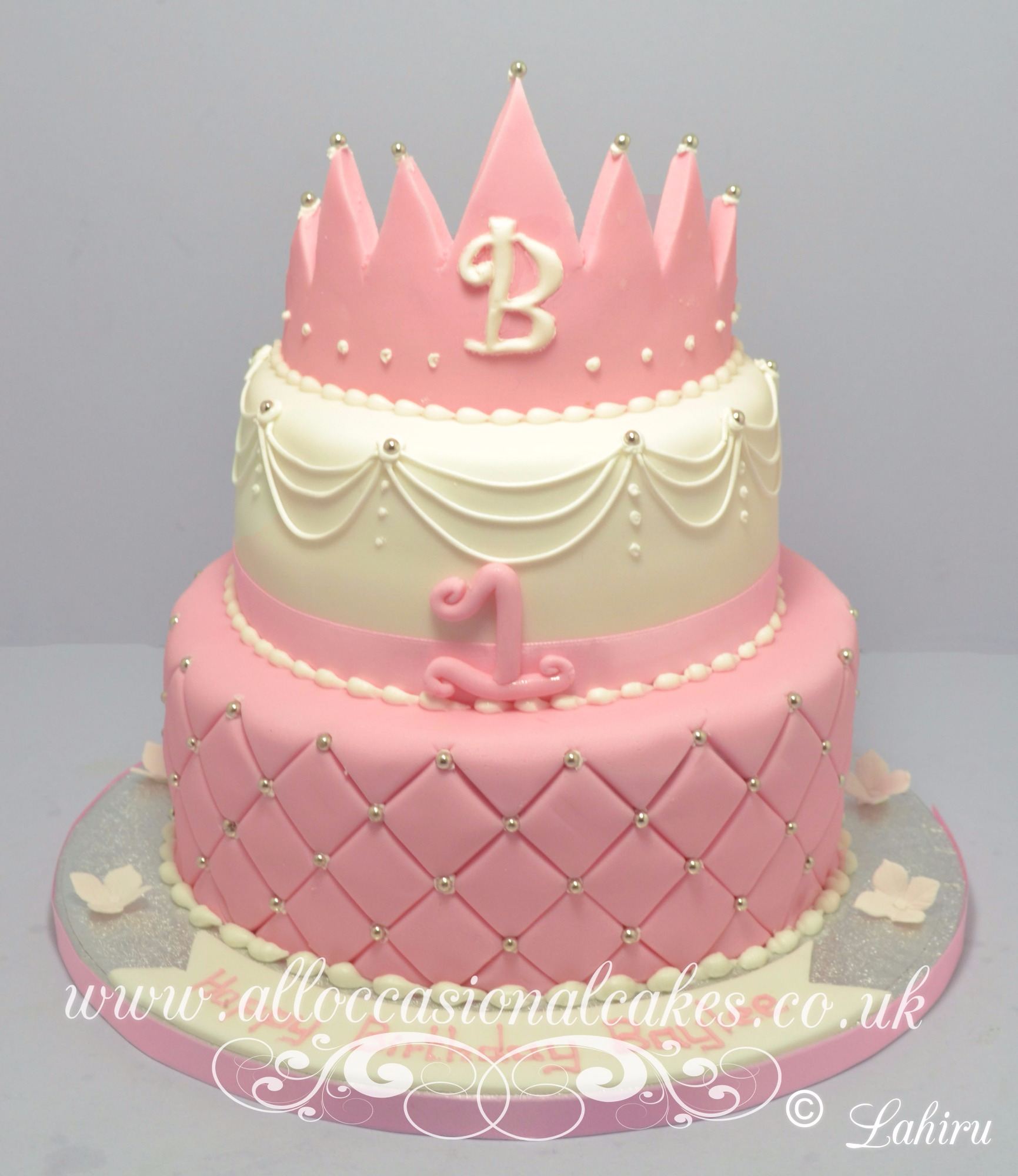 princess  crown birthday cake 