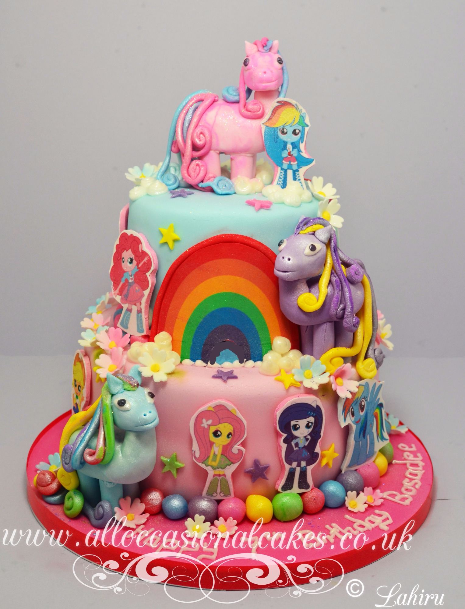 my little pony themed birthday cake