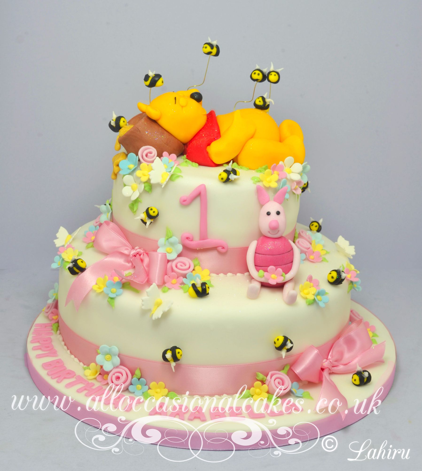 winnie the pooh christening cake
