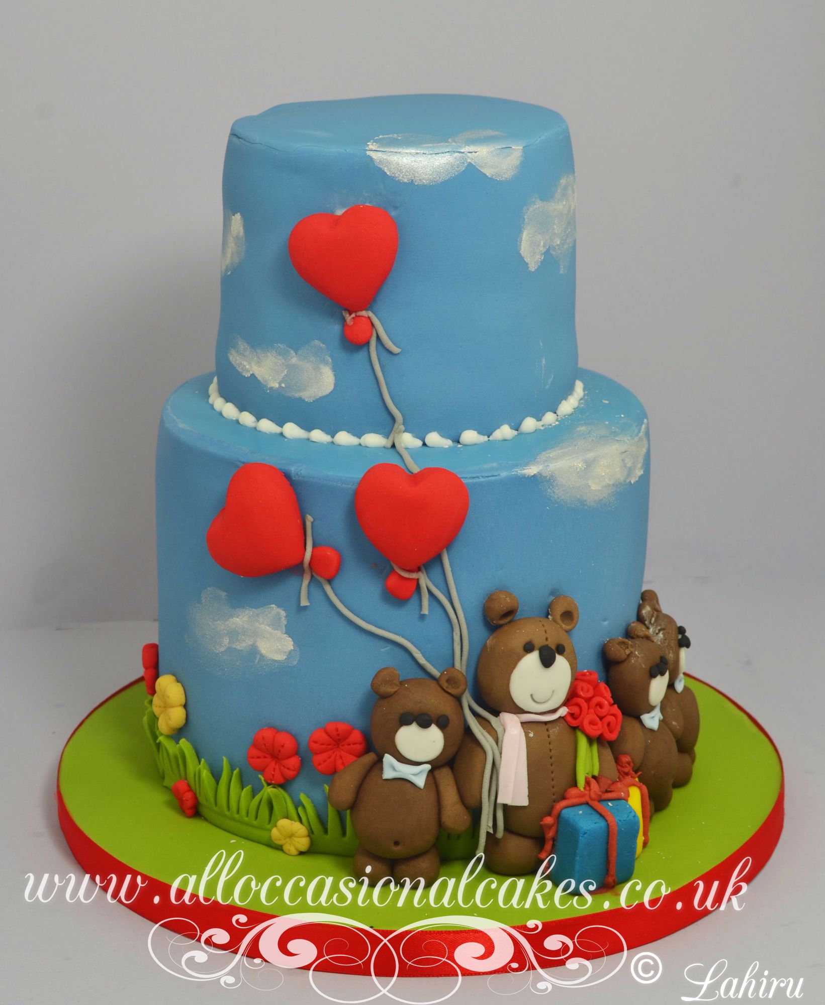 teddy bear family cake