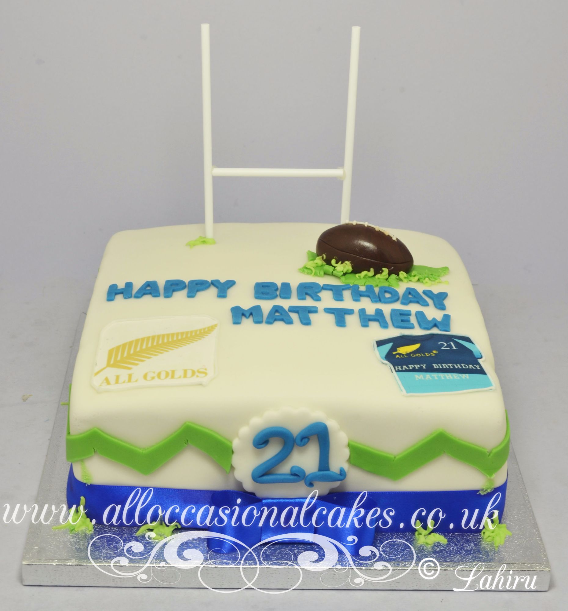 rugby birthday cake 