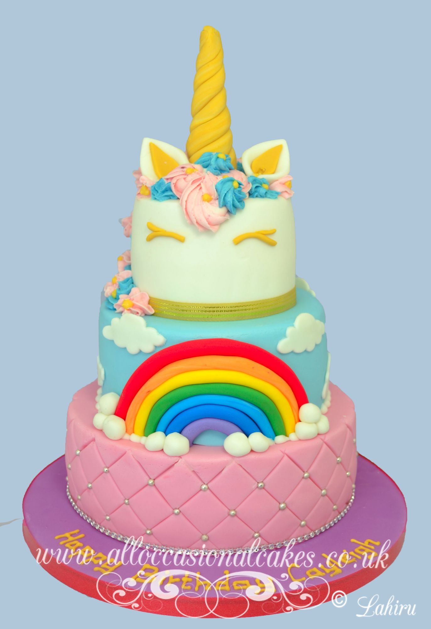 unicorn themed birthday cake