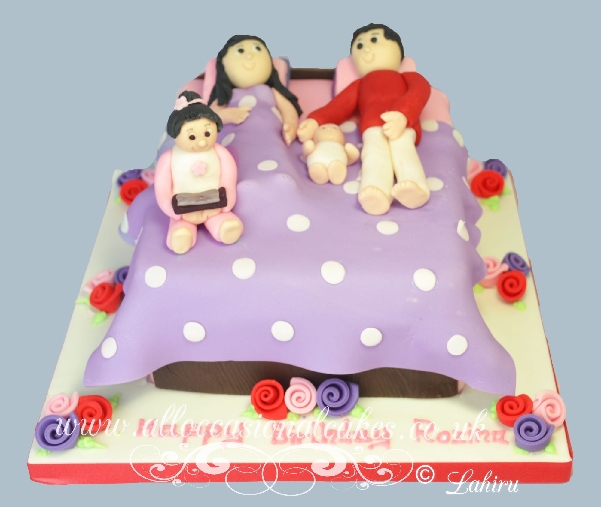 family bed cake