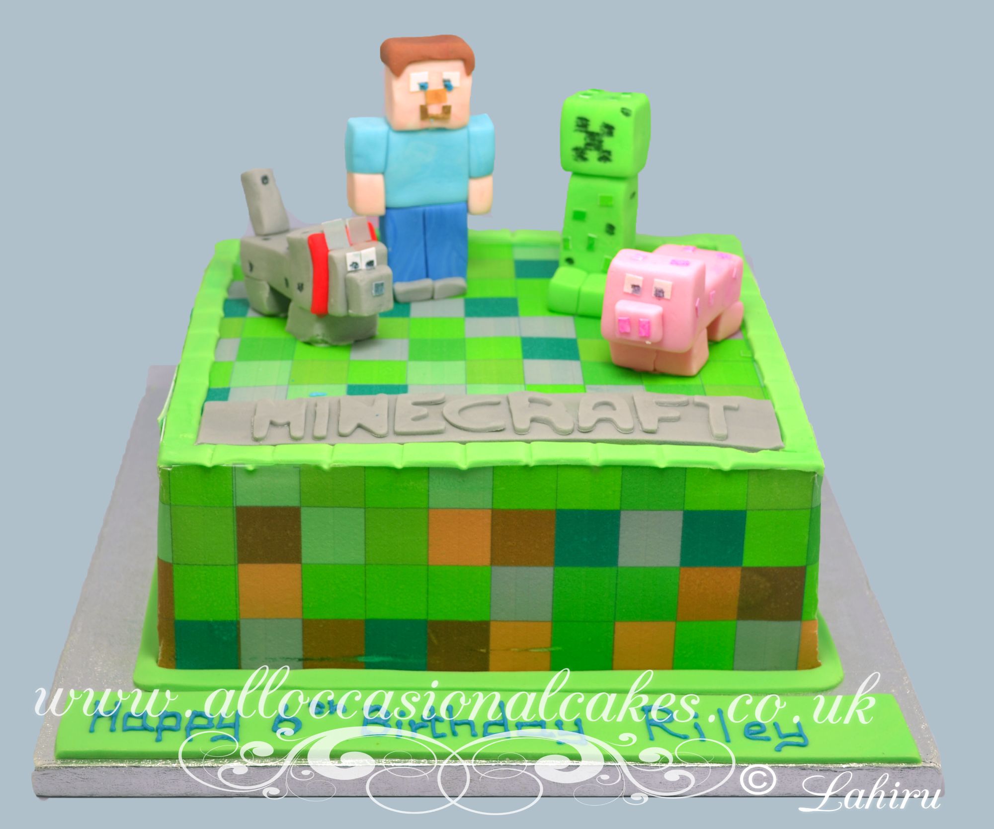minecraft birthday cake