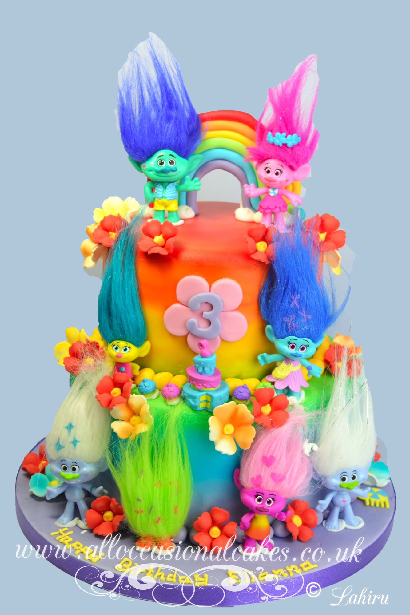 troll birthday cake