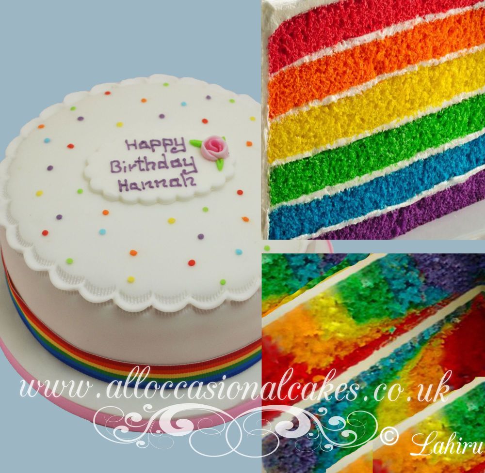rainbow marble cake