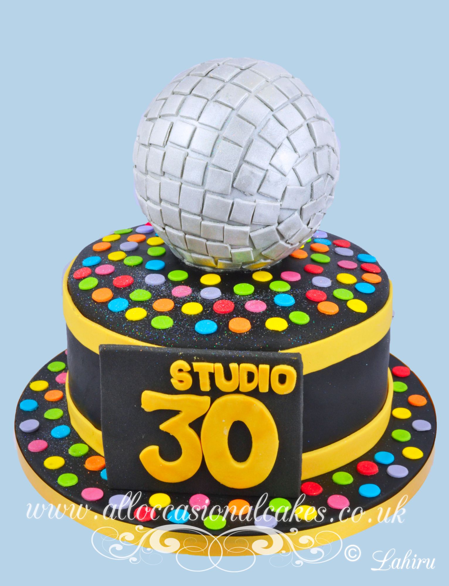 disco ball birthday cake