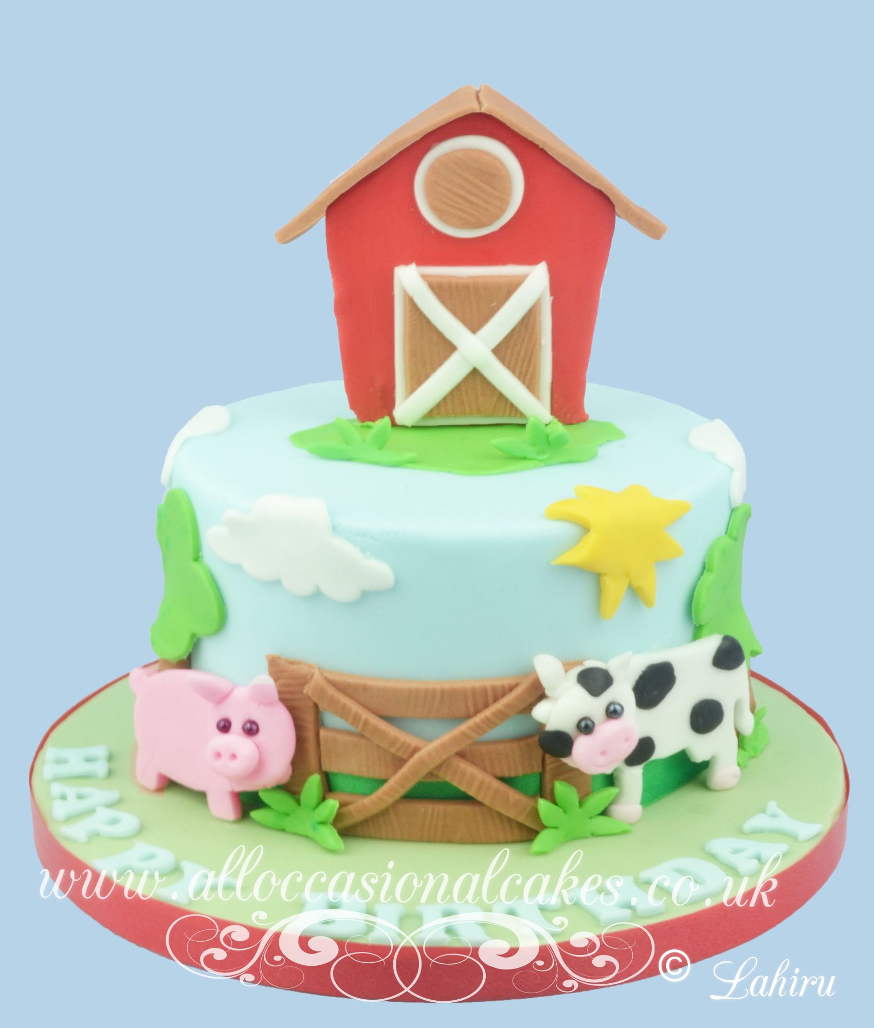 farm themed cake
