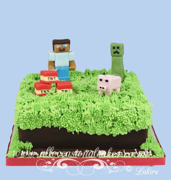 minecraft birthday cak