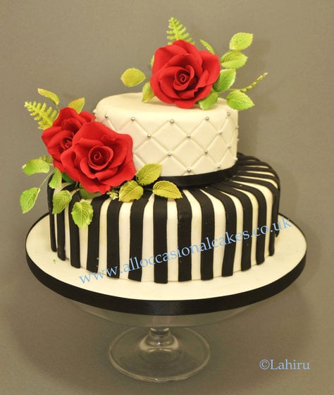 heart shape ruby wedding anniversary cakes