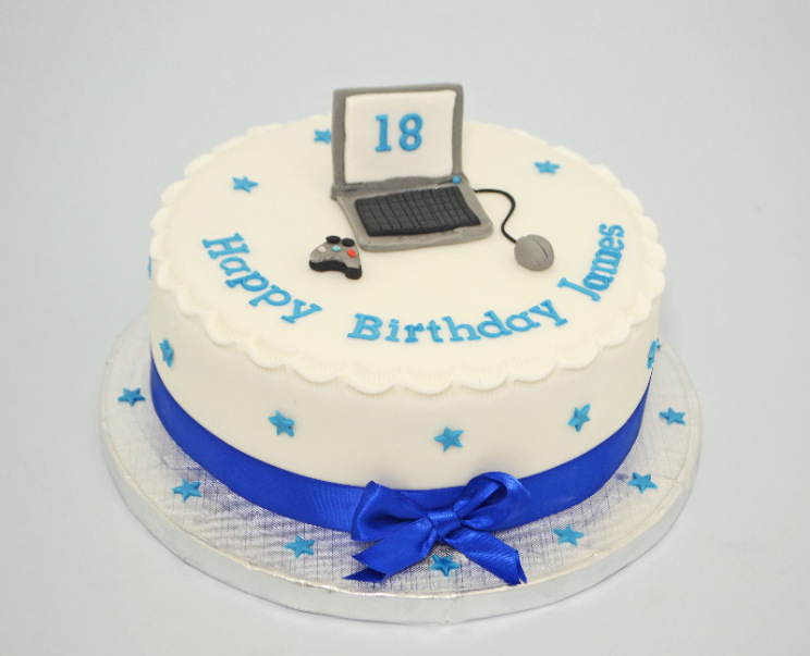 computer themed cake