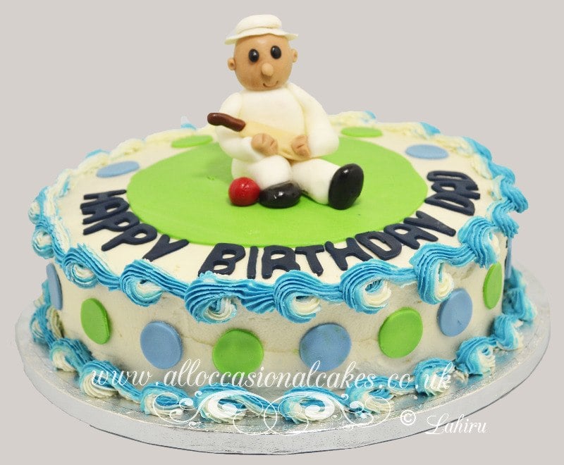 cricket themed cake
