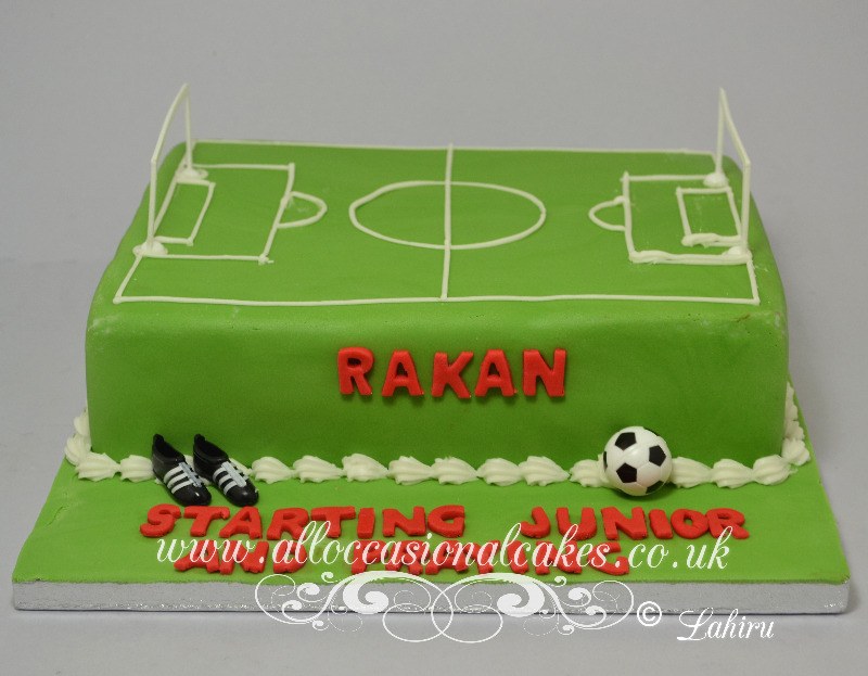 football pitch cake