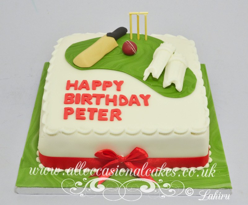 cricket themed cake