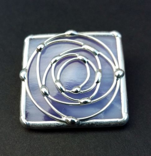 Square Swirl Rose Brooch