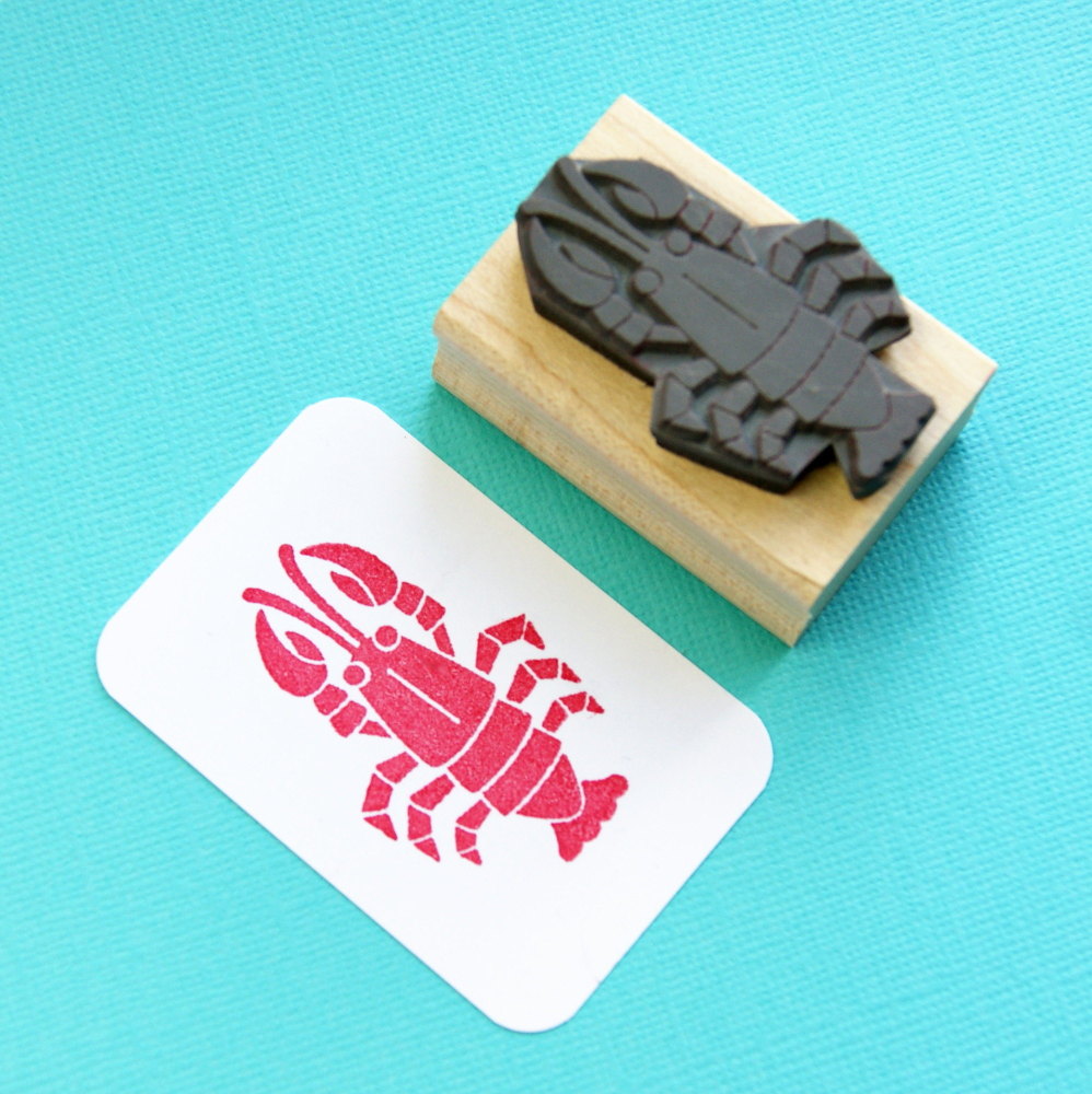 Rock Lobster Rubber Stamp