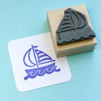 Sail Boat Rubber Stamp