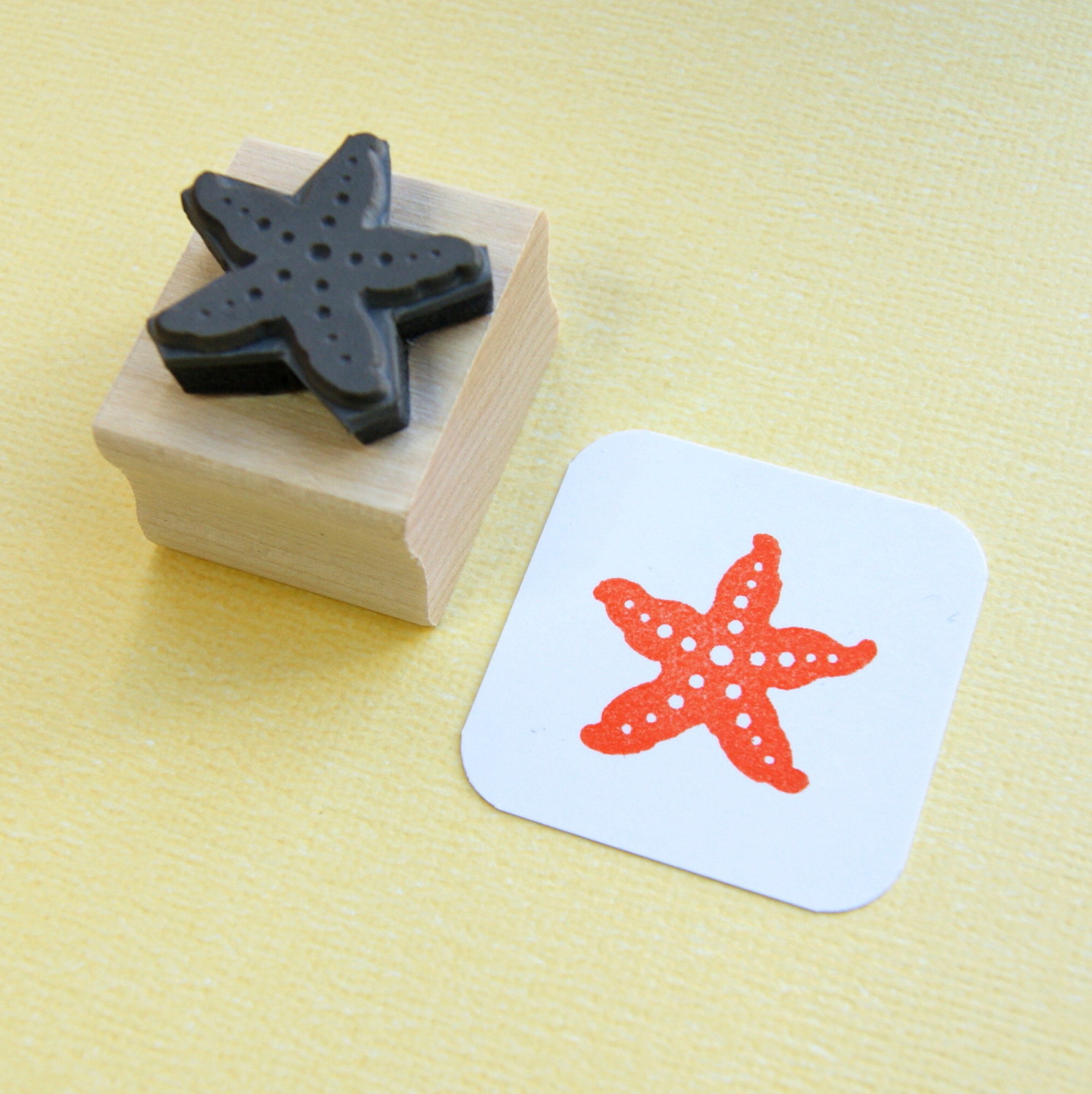 Starfish Rubber Stamp
