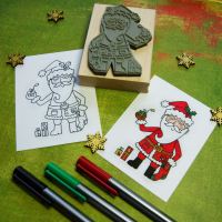 Colour-Me-In Santa Rubber Stamp 