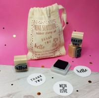 Mini Sentiment Rubber Stamp Set