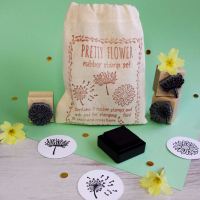 Pretty Flower Rubber Stamp Set