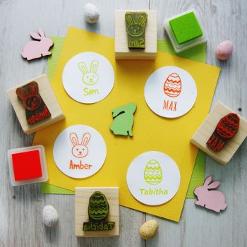 Personalised Children's Easter Rubber Stamp 