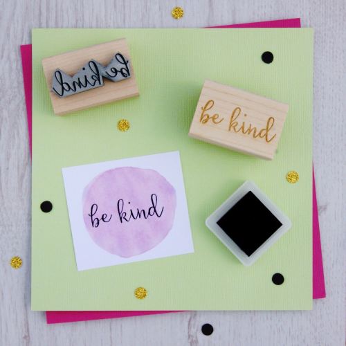 Be Kind Script Font Rubber Stamp