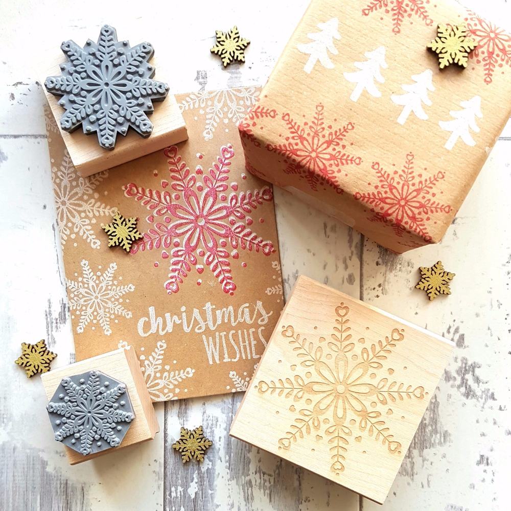 Christmas Scandi Snowflake Rubber Stamp