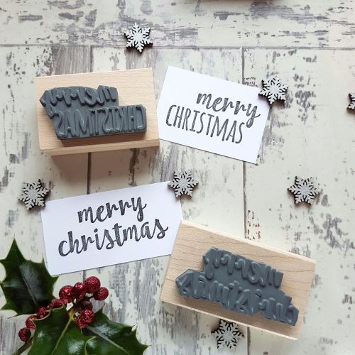 **NEW FOR 2016** Merry Christmas Rubber Stamp