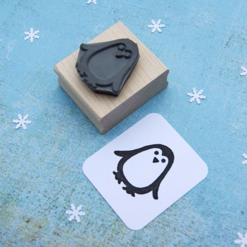 Small Penguin Rubber Stamp