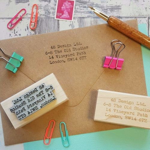 **NEW FOR 2016** Personalised Business Custom Address Rubber Stamp