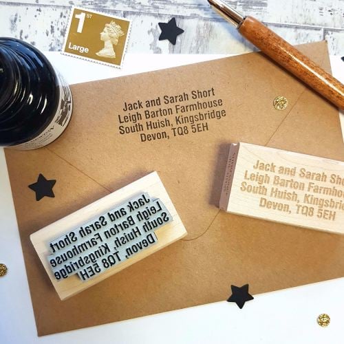 **NEW FOR 2016** Personalised Custom Address Rubber Stamp