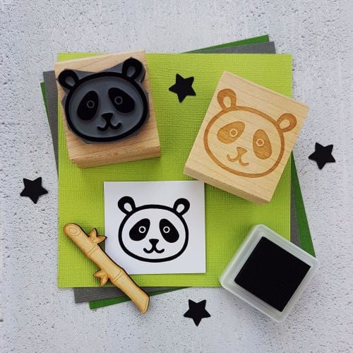 Cute Panda Rubber Stamp