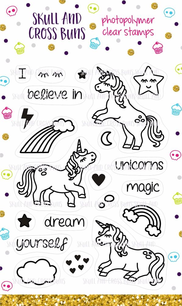 I Believe in Unicorns Clear Rubber Stamp Set