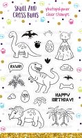 CLEARANCE 66% OFF! Dinosaur Gang Clear Rubber Stamp Set 