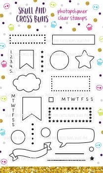 CLEARANCE 66% OFF! Planner Banners Clear Rubber Stamp Set 