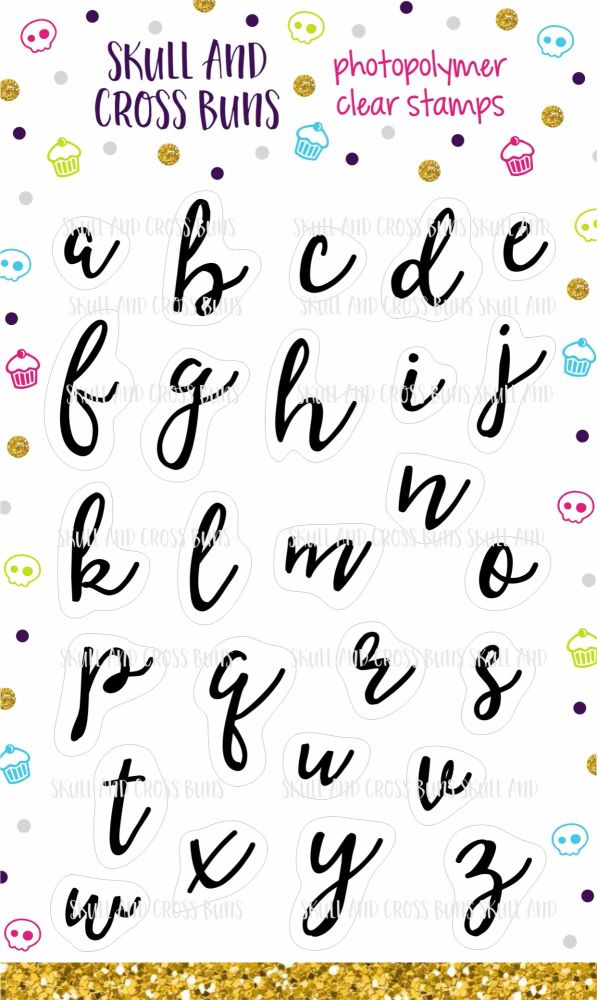 Calligraphy Alphabet Clear Rubber Stamp Set