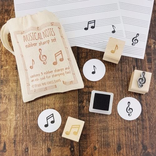 Musical Notes Rubber Stamp Set