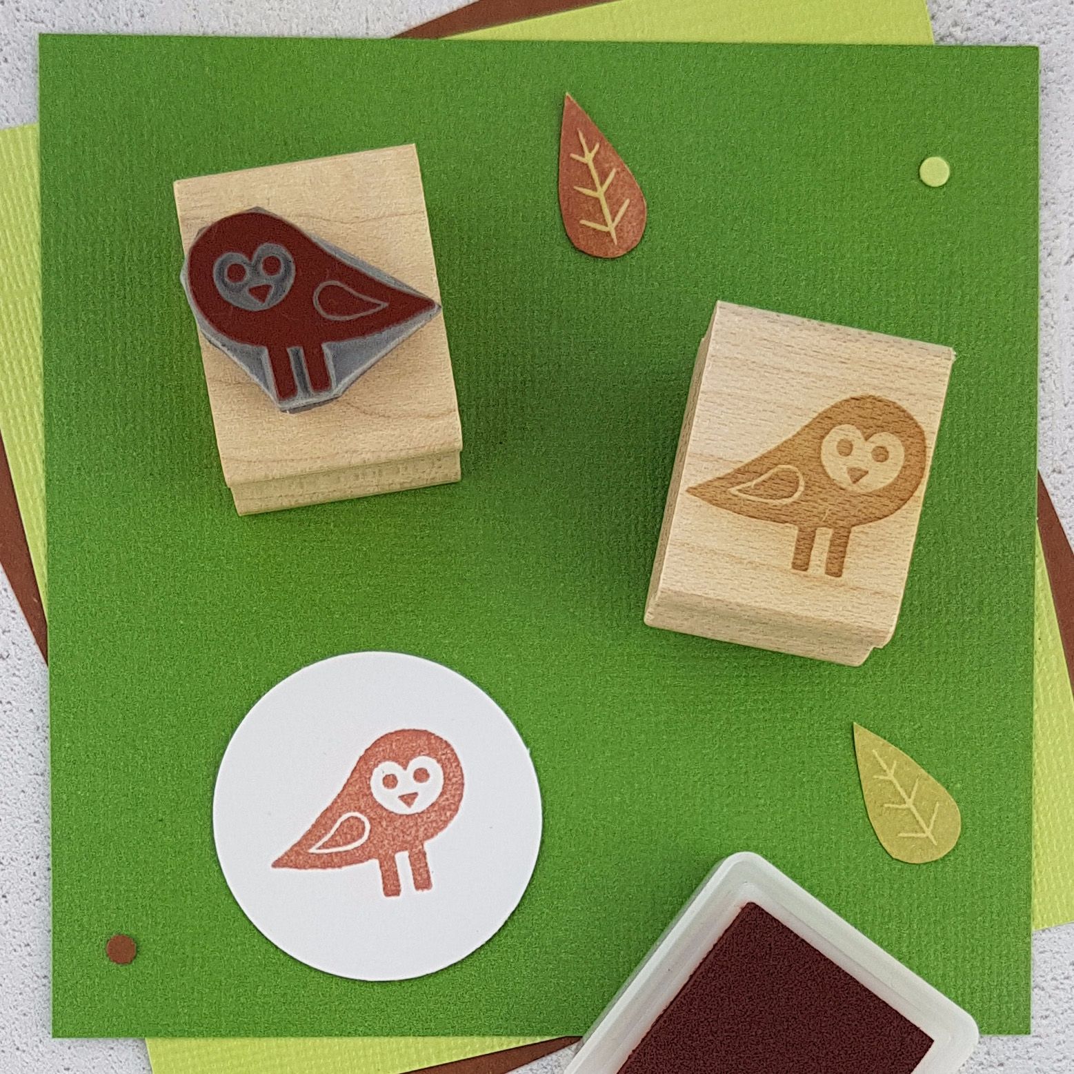 Baby Barn Owl Rubber Stamp