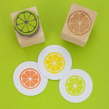 Citrus Slice Rubber Stamp
