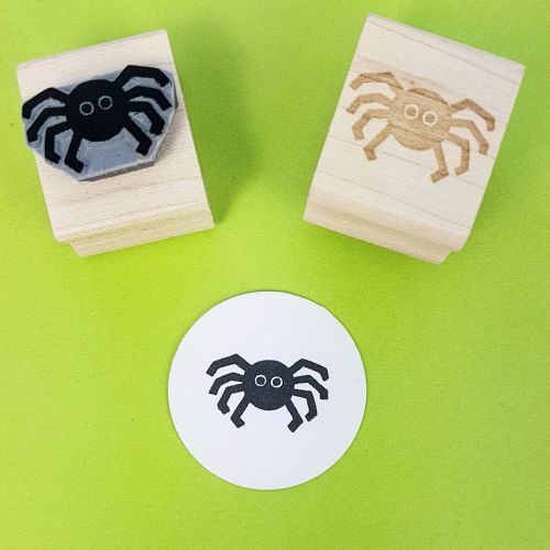 Cute Spider Hand Carved Rubber Stamp