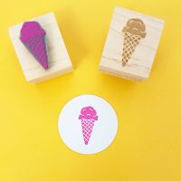 Delicious Ice Cream Rubber Stamp