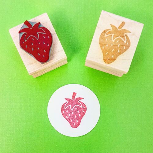 Little Strawberry Hand Carved Rubber Stamp