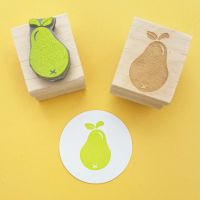 Small Pear Rubber Stamp