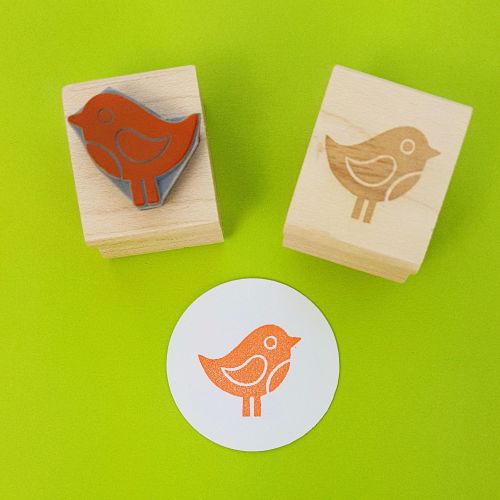 Spring Chick Hand Carved Rubber Stamp