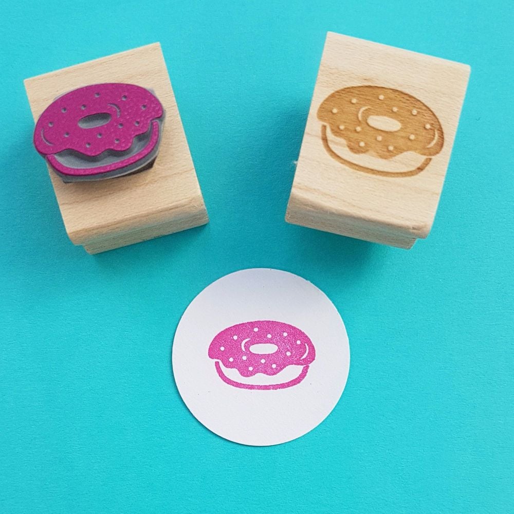Tasty Donut Rubber Stamp