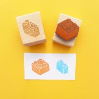 Building Bricks Set of 2 Rubber Stamps
