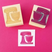 Kitchen Mixer Rubber Stamp