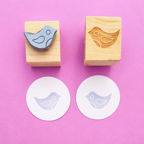 Midi Birds Hand Carved Rubber Stamps