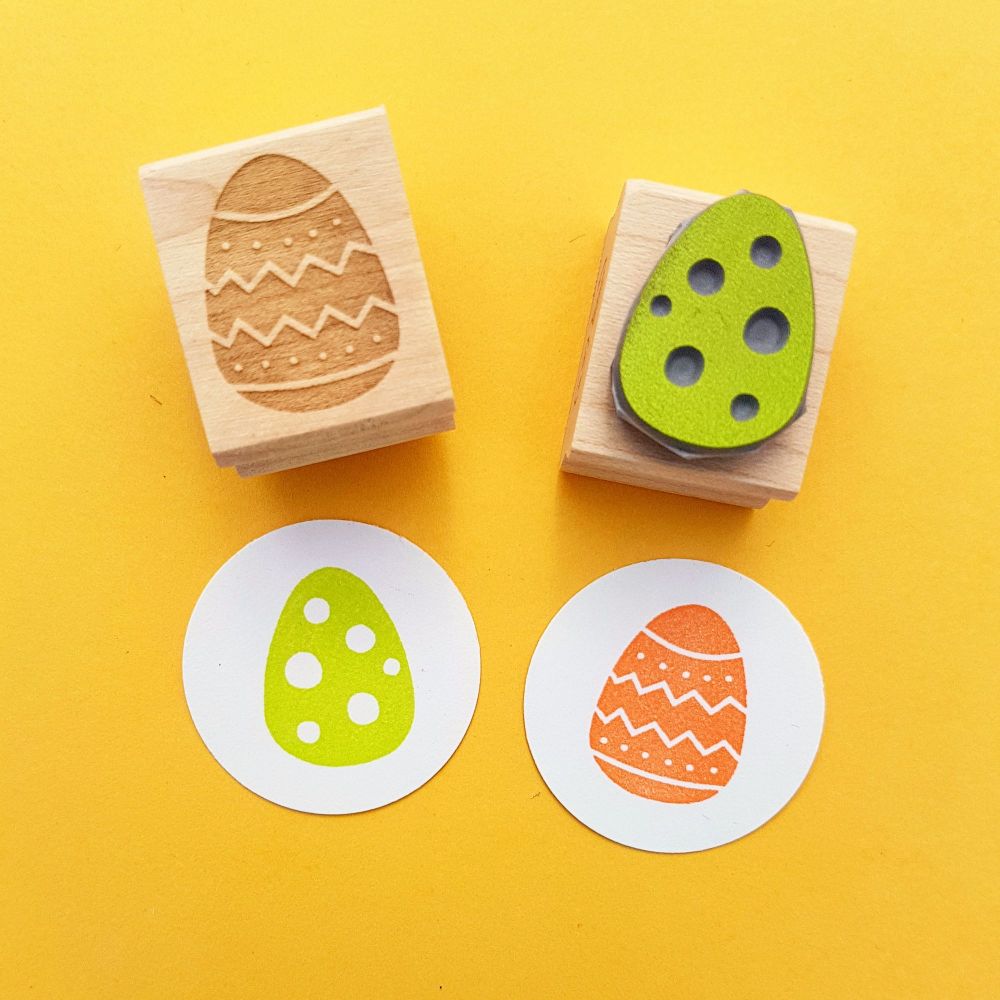 Pair of Easter Eggs Rubber Stamps